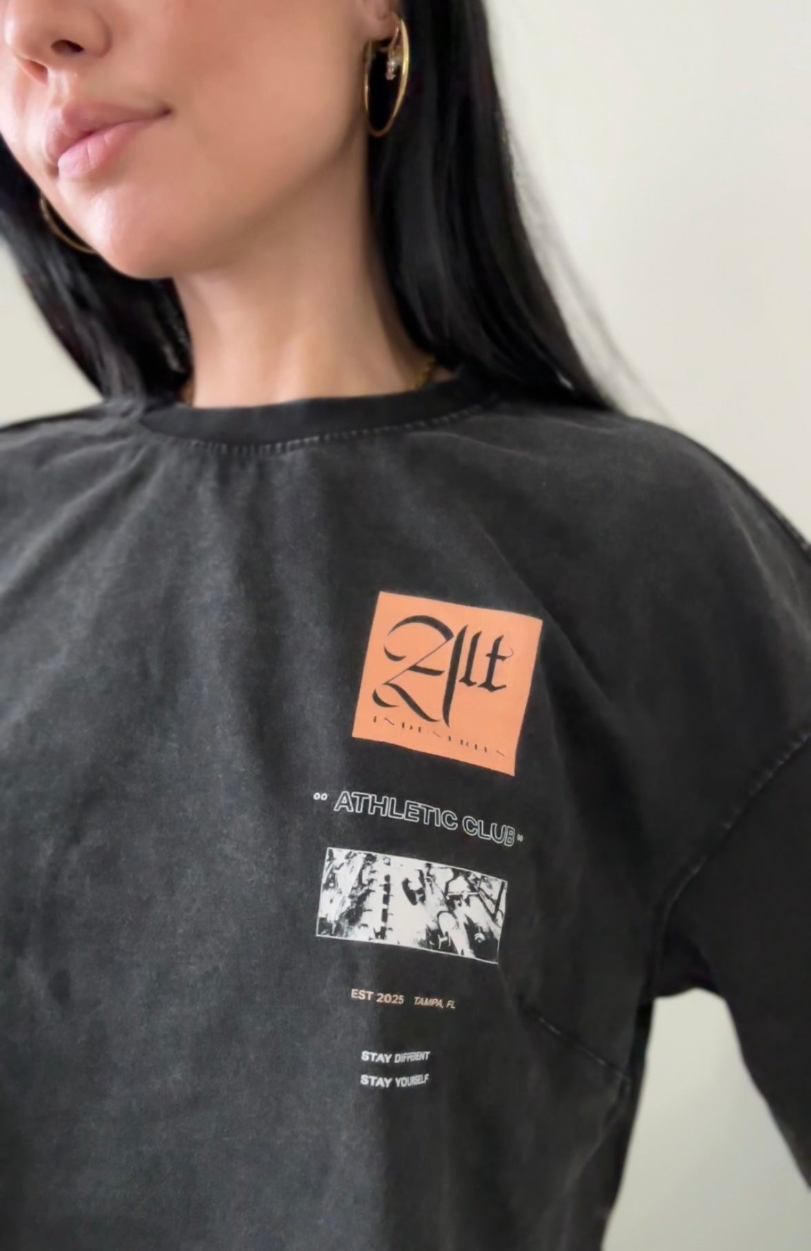 ATHLETIC CLUB WOMEN'S LONG SLEEVE "PREMIUM" CROP TOP