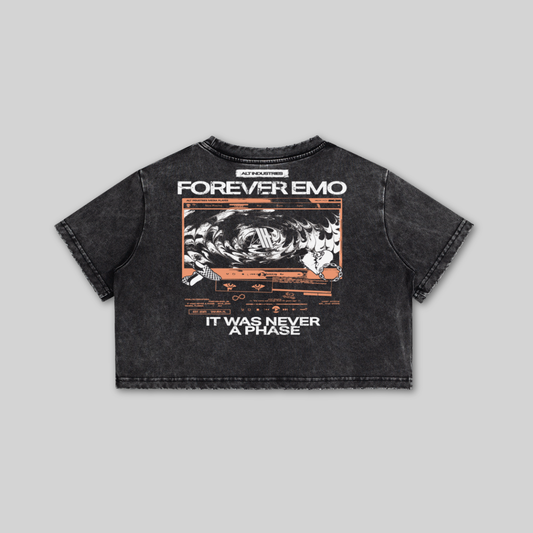 FOREVER EMO WOMEN'S "PREMIUM" CROP TEE