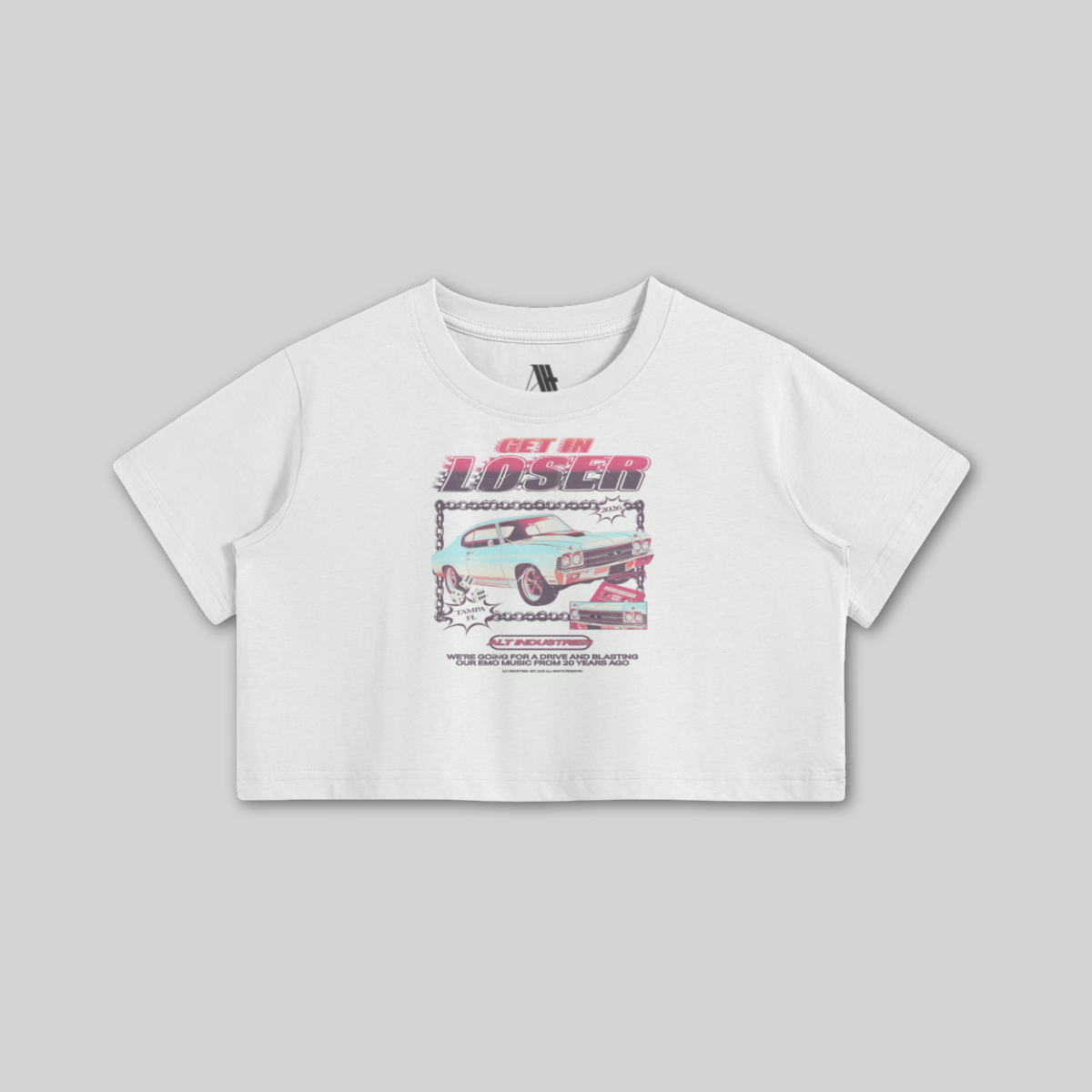 GET IN LOSER "PREMIUM" WOMENS SHORT SLEEVE CROP TEE