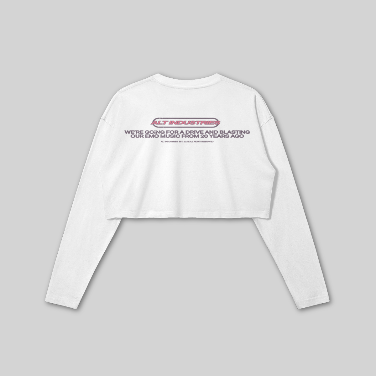 GET IN LOSER "PREMIUM" WOMENS LONG SLEEVE CROP TEE