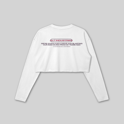 GET IN LOSER "PREMIUM" WOMENS LONG SLEEVE CROP TEE