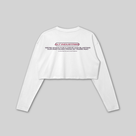 GET IN LOSER "PREMIUM" WOMENS LONG SLEEVE CROP TEE