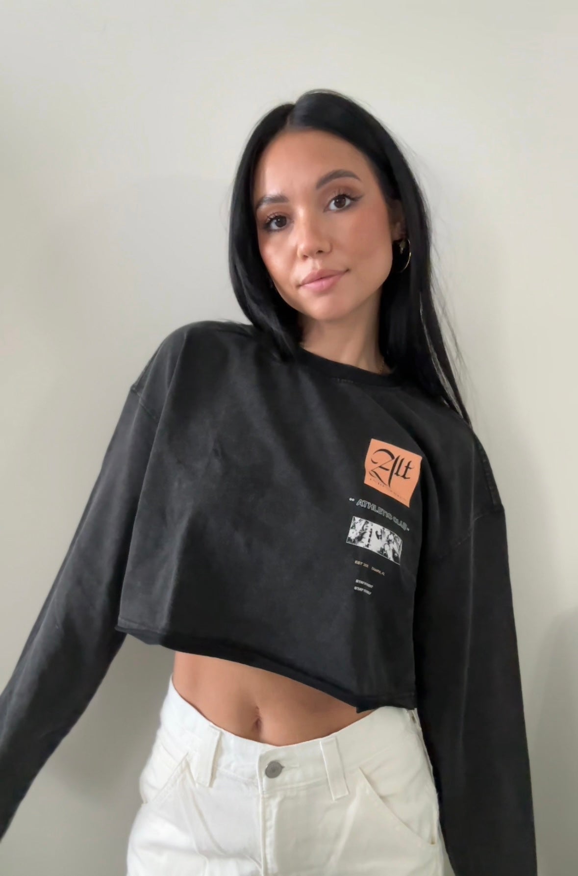 ATHLETIC CLUB WOMEN'S LONG SLEEVE "PREMIUM" CROP TOP