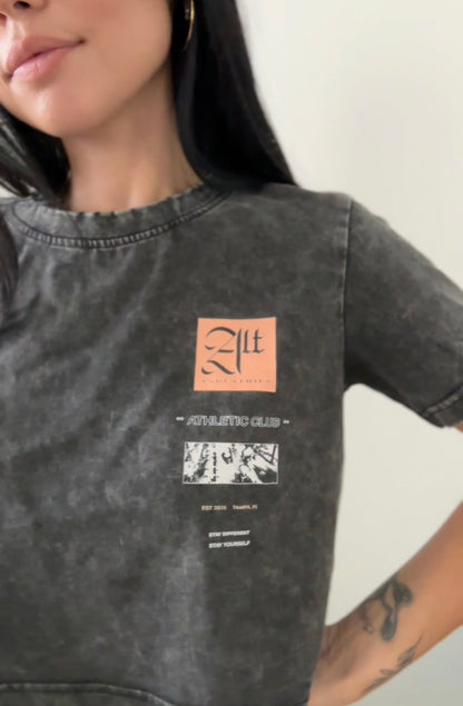 ATHLETIC CLUB WOMEN'S "PREMIUM" CROP TEE