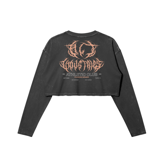 ATHLETIC CLUB WOMEN'S LONG SLEEVE "PREMIUM" CROP TOP