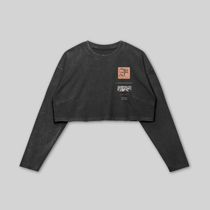 ATHLETIC CLUB WOMEN'S LONG SLEEVE "PREMIUM" CROP TOP